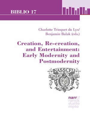 cover image of Creation, Re-creation, and Entertainment